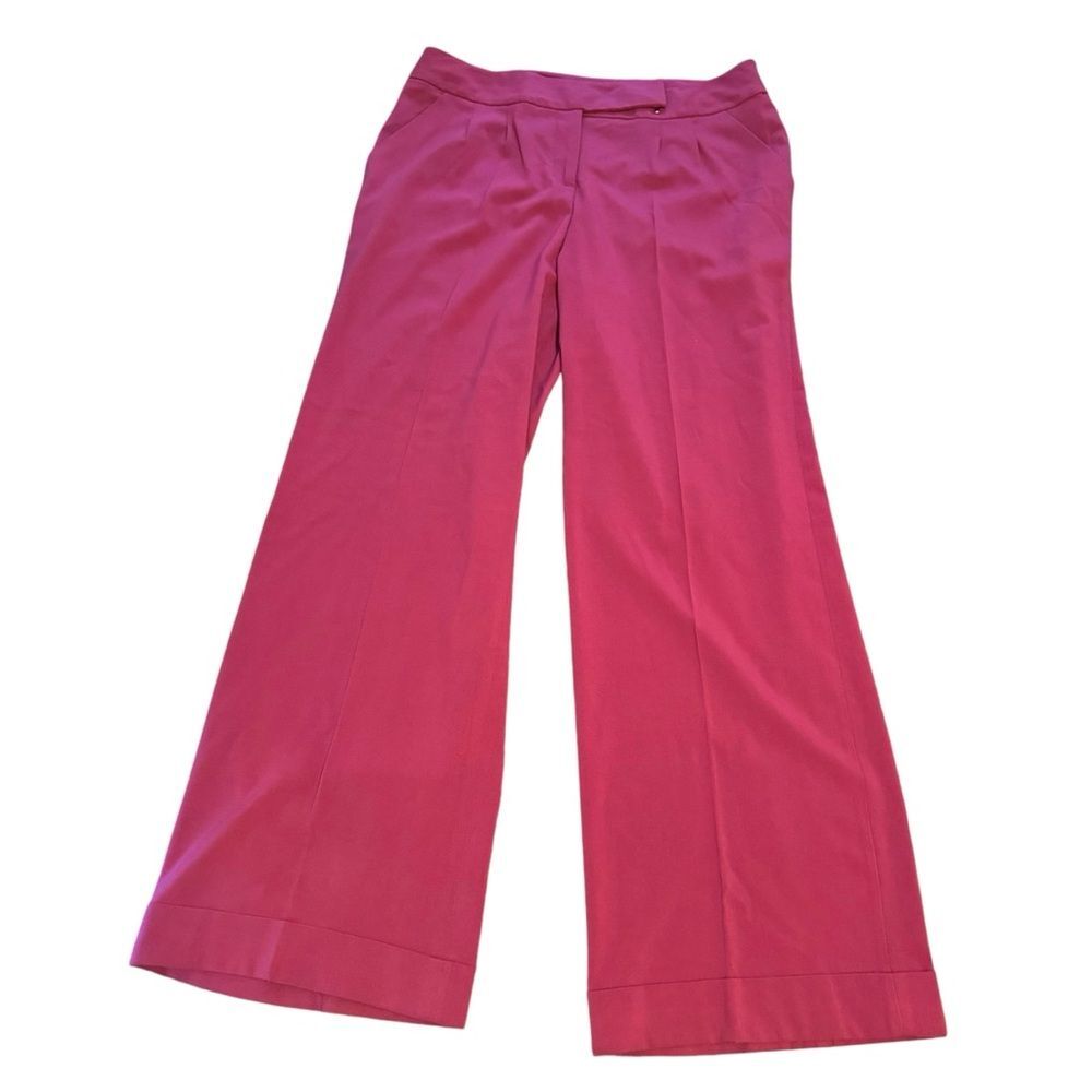 Paperbag Trouser Dress Pants Size 12 Magenta Zip Hook Closure